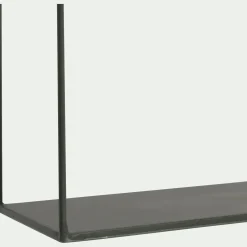 Lot de 3 étagères déco en fer - vert cèdre