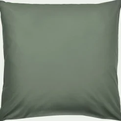 Lot de 2 taies d'oreiller en coton - vert cèdre 65x65cm