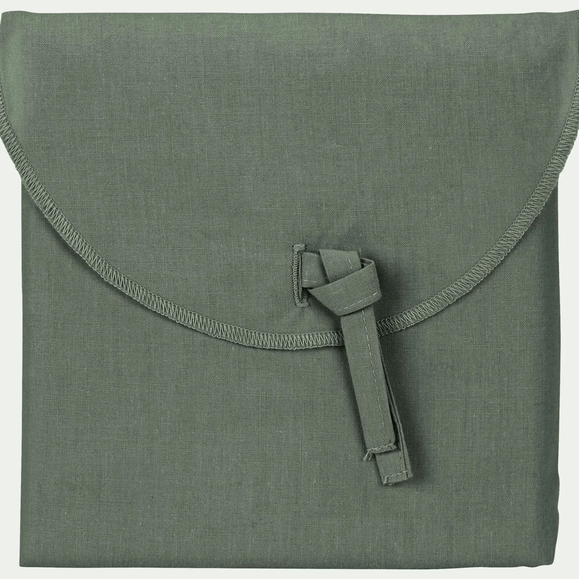 Lot de 2 taies d'oreiller en coton - vert cèdre 65x65cm