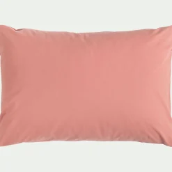 Lot de 2 taies d'oreiller en coton - rouge ricin 50x70cm