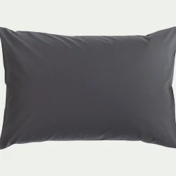 Lot de 2 taies d'oreiller en coton - gris ardoise 50x70cm