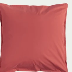 Lot de 2 taies d'oreiller en coton 65x65cm - rose framboise