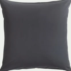 Lot de 2 taies d'oreiller en coton - gris ardoise 65x65cm