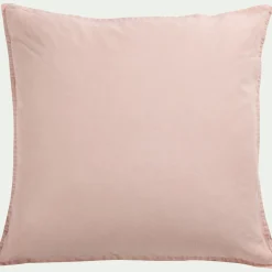 Lot de 2 taies d'oreiller en lin lavé - rose rosa 65x65cm
