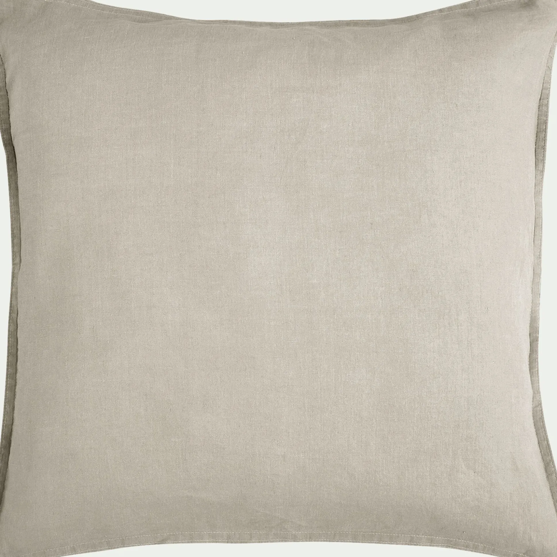 Lot de 2 taies d'oreiller en lin lavé - beige 65x65cm