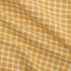 Lot de 2 taies d'oreiller en coton motif carreaux 63x63cm - jaune