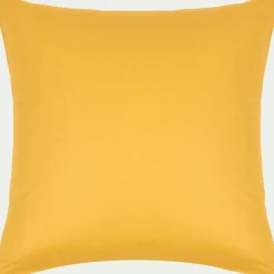 Lot de 2 taies d'oreiller en coton - jaune genet 65x65cm