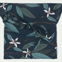 Lot de 2 taies d'oreiller fleurs d'oranger en percale de coton 50x70cm - bleu