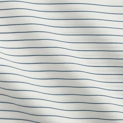 Lot de 2 taies d'oreiller rayées en coton 63x63cm - bleu abysse