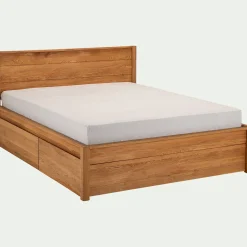 Lot de deux tiroirs de rangement en bois pour lit RENO - bois clair