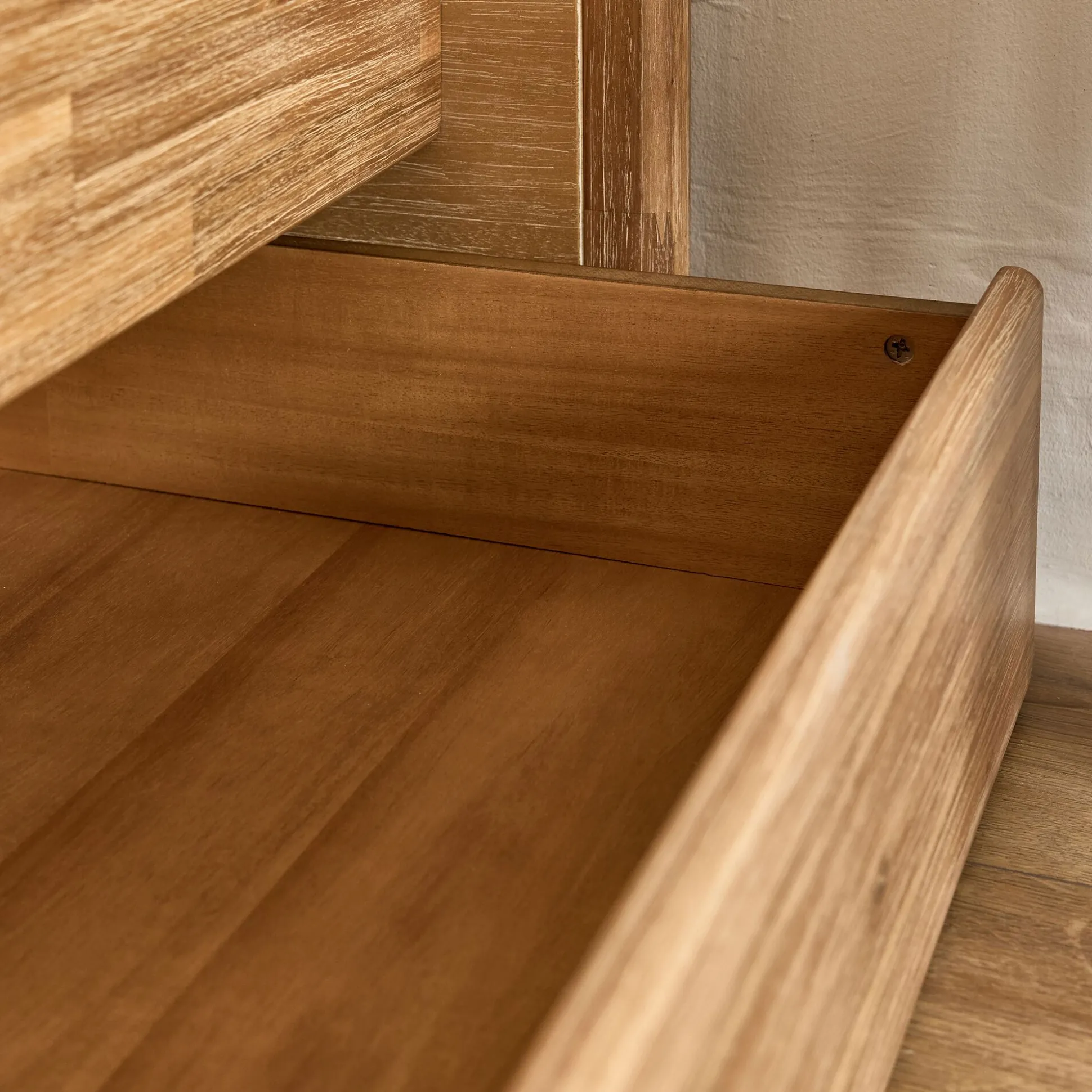 Lot de deux tiroirs de rangement en bois pour lit CORCOVADO - bois clair