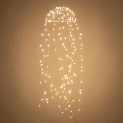 Lustre méduse en fer H100xD27cm - jaune