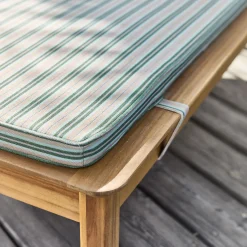 Matelas de bain pliant à motif rayures 190x55cm - beige