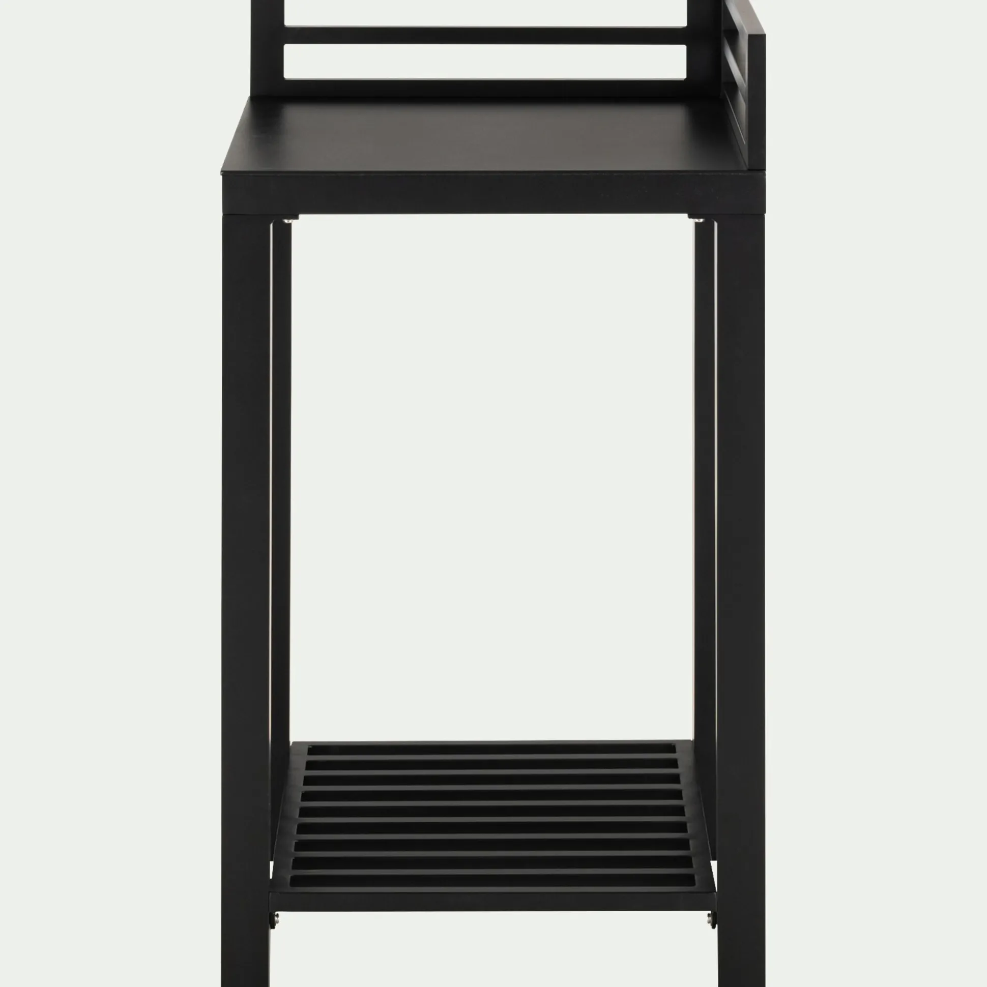 Meuble d'angle de cuisine extérieure en métal - noir