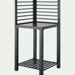 Meuble d'angle de cuisine extérieure en métal - noir