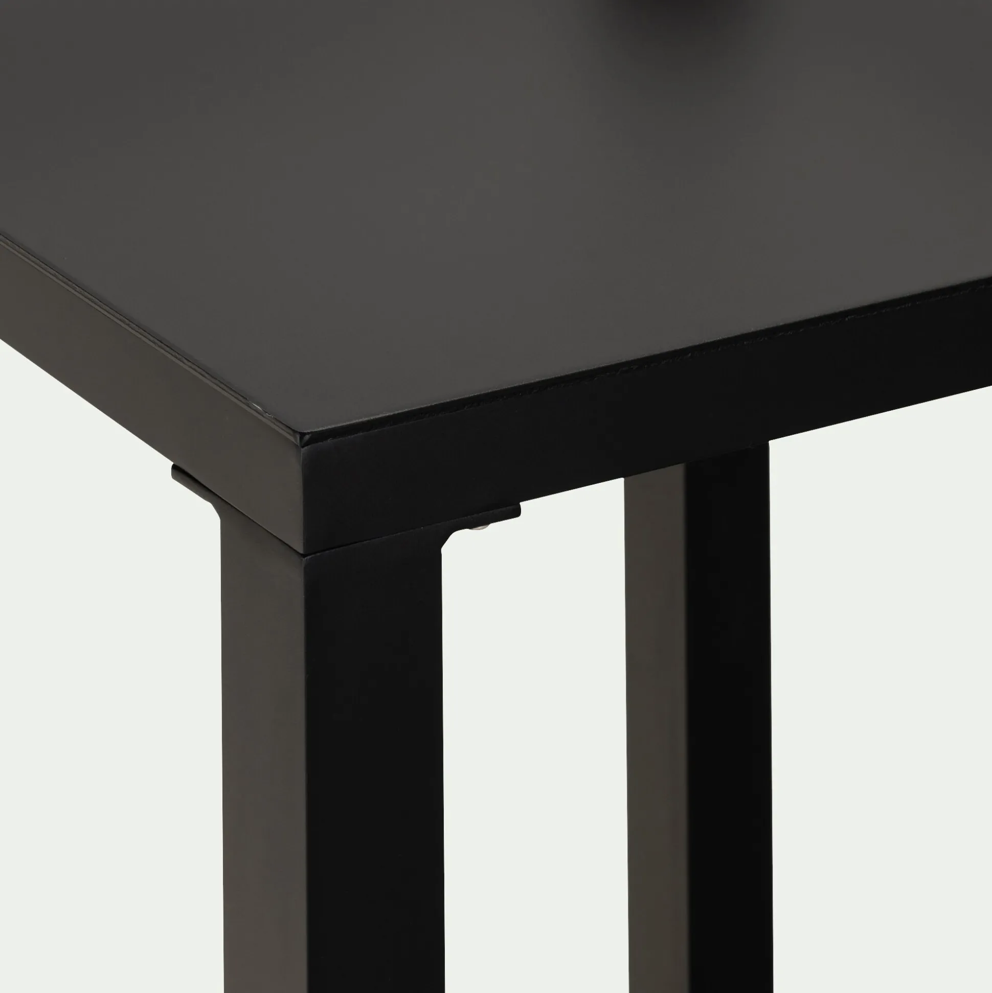 Meuble d'angle de cuisine extérieure en métal - noir