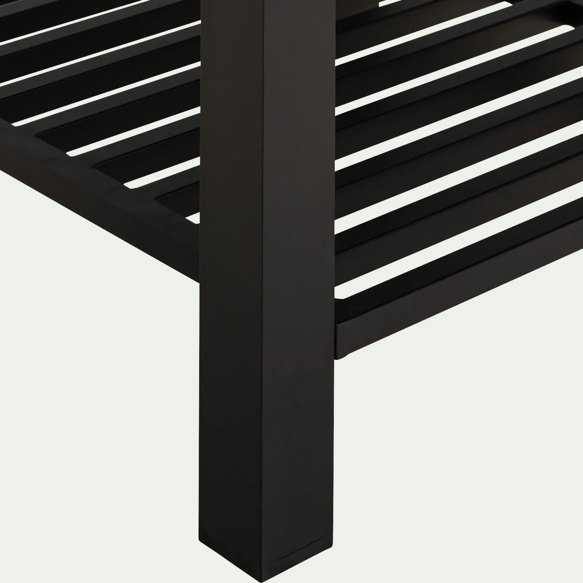 Meuble d'angle de cuisine extérieure en métal - noir