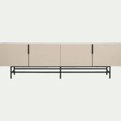 Meuble TV en bois 4 portes - beige