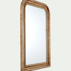 Miroir à moulures en bois H115cm - doré