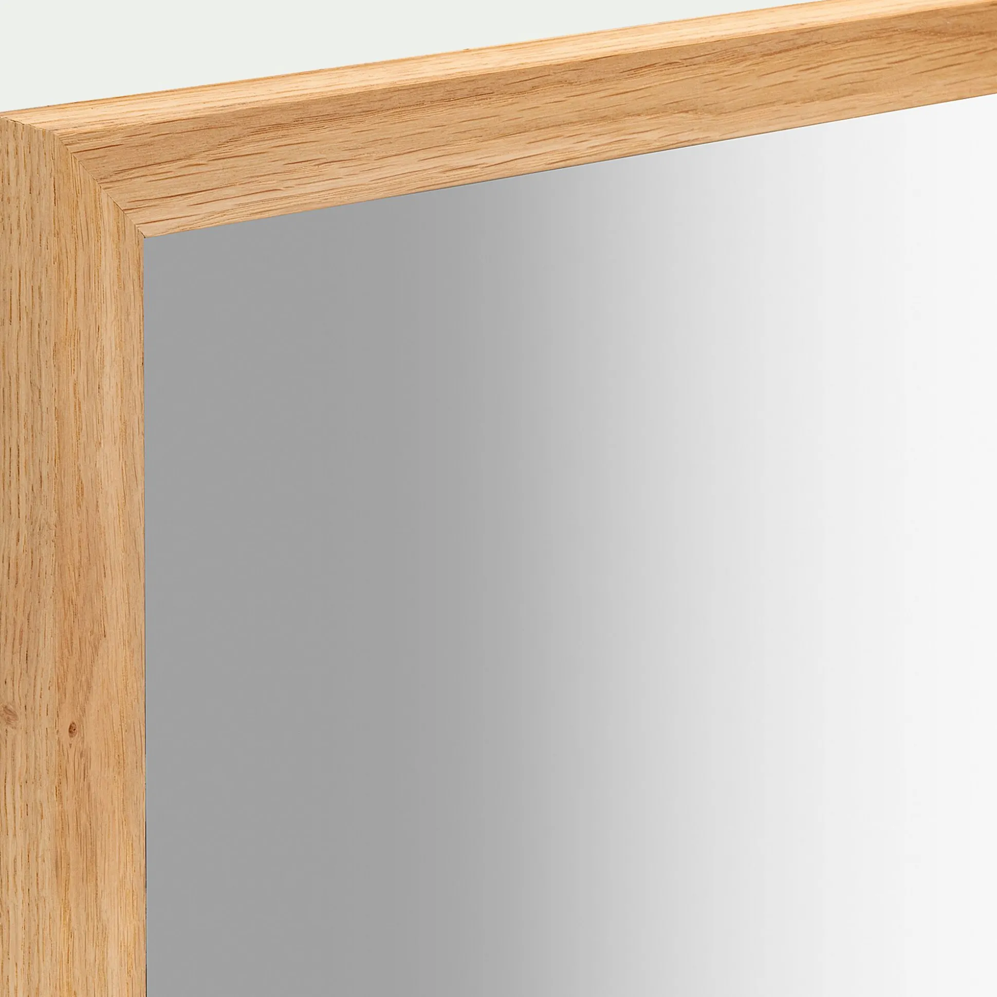 Miroir en bois de chêne - naturel 40x100cm
