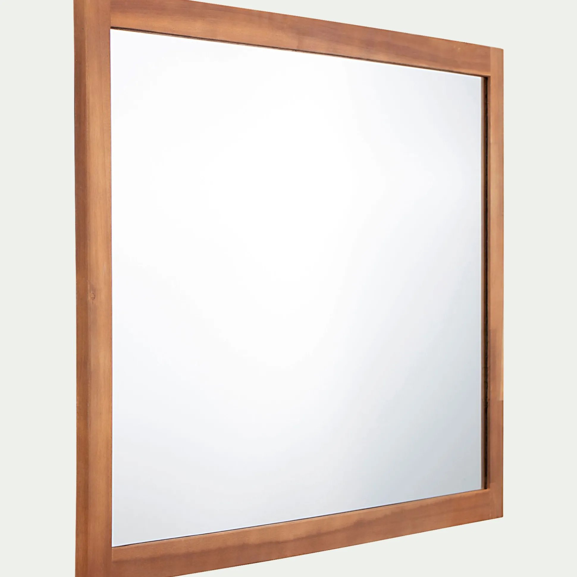 Miroir rectangulaire de salle de bain en acacia - 88cm