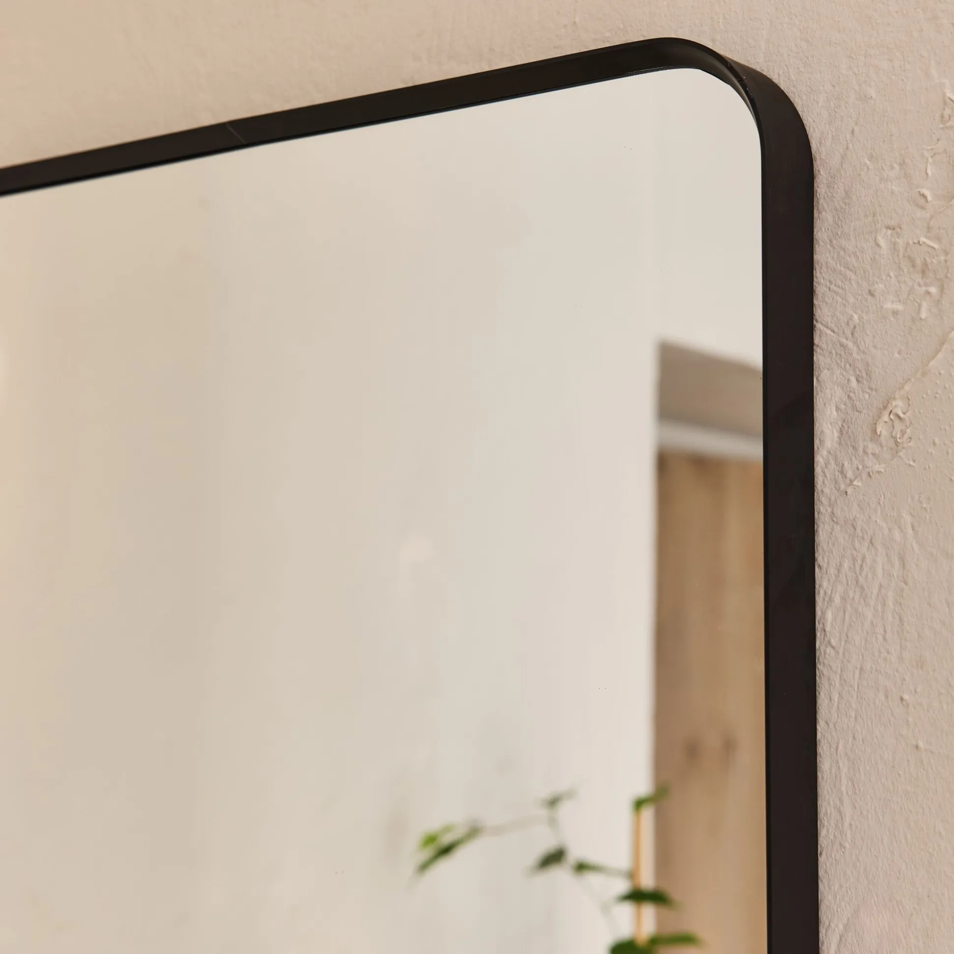 Miroir rectangulaire en aluminium l50,5xH161cm - noir