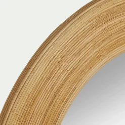 Miroir rond en bois naturel D40,5cm