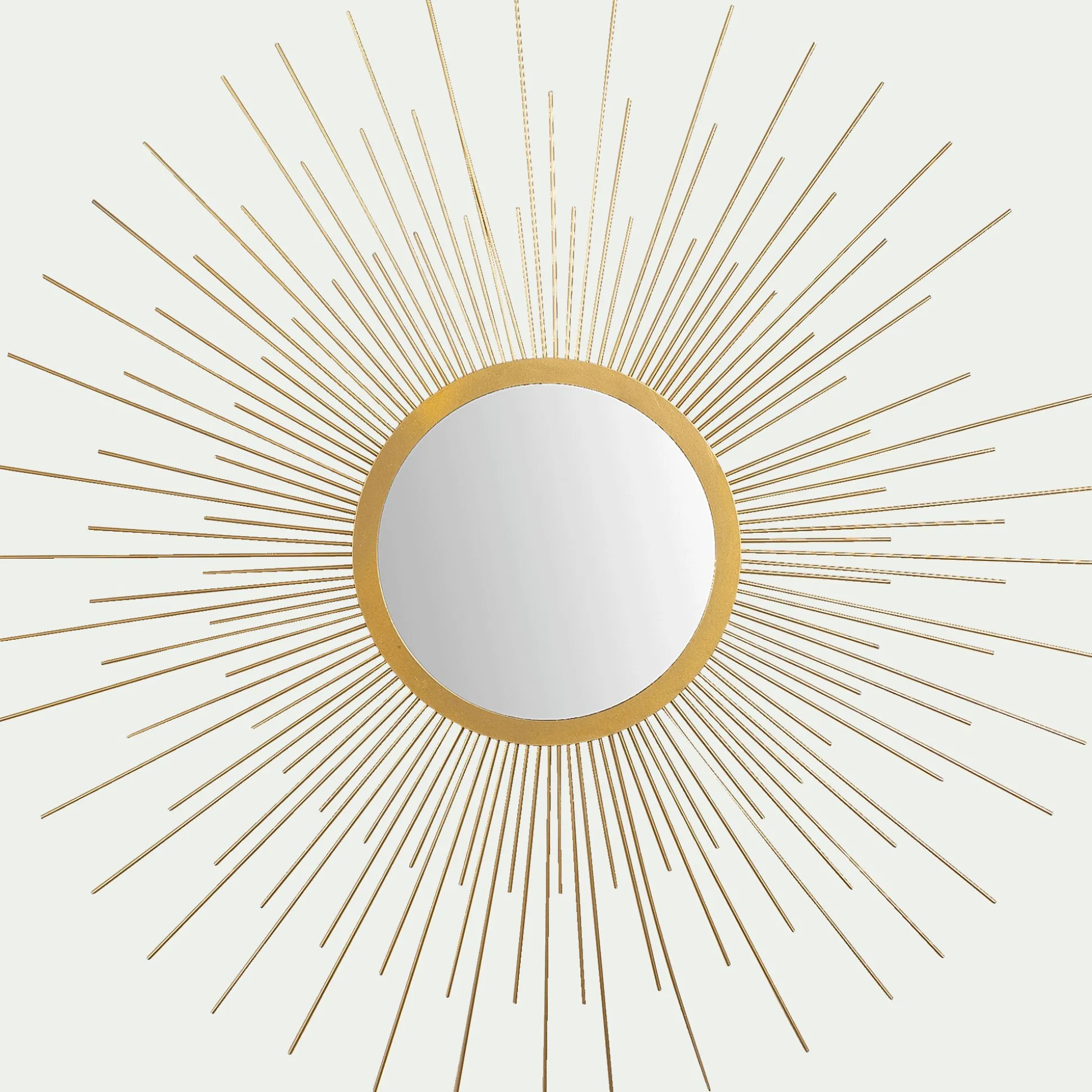 Miroir soleil en métal - doré D64,5cm