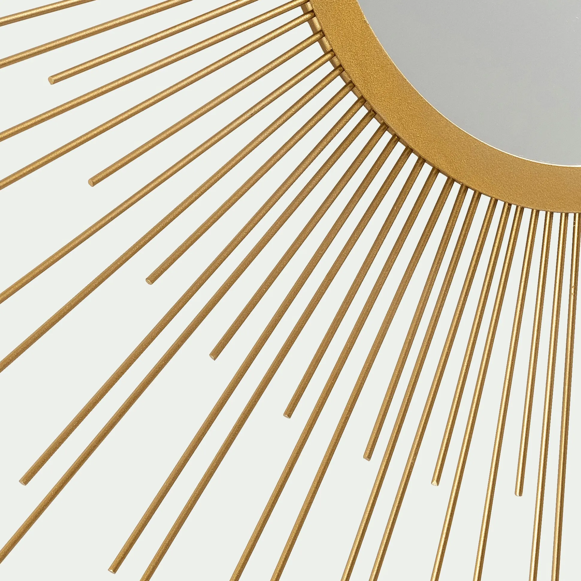 Miroir soleil en métal - doré D64,5cm