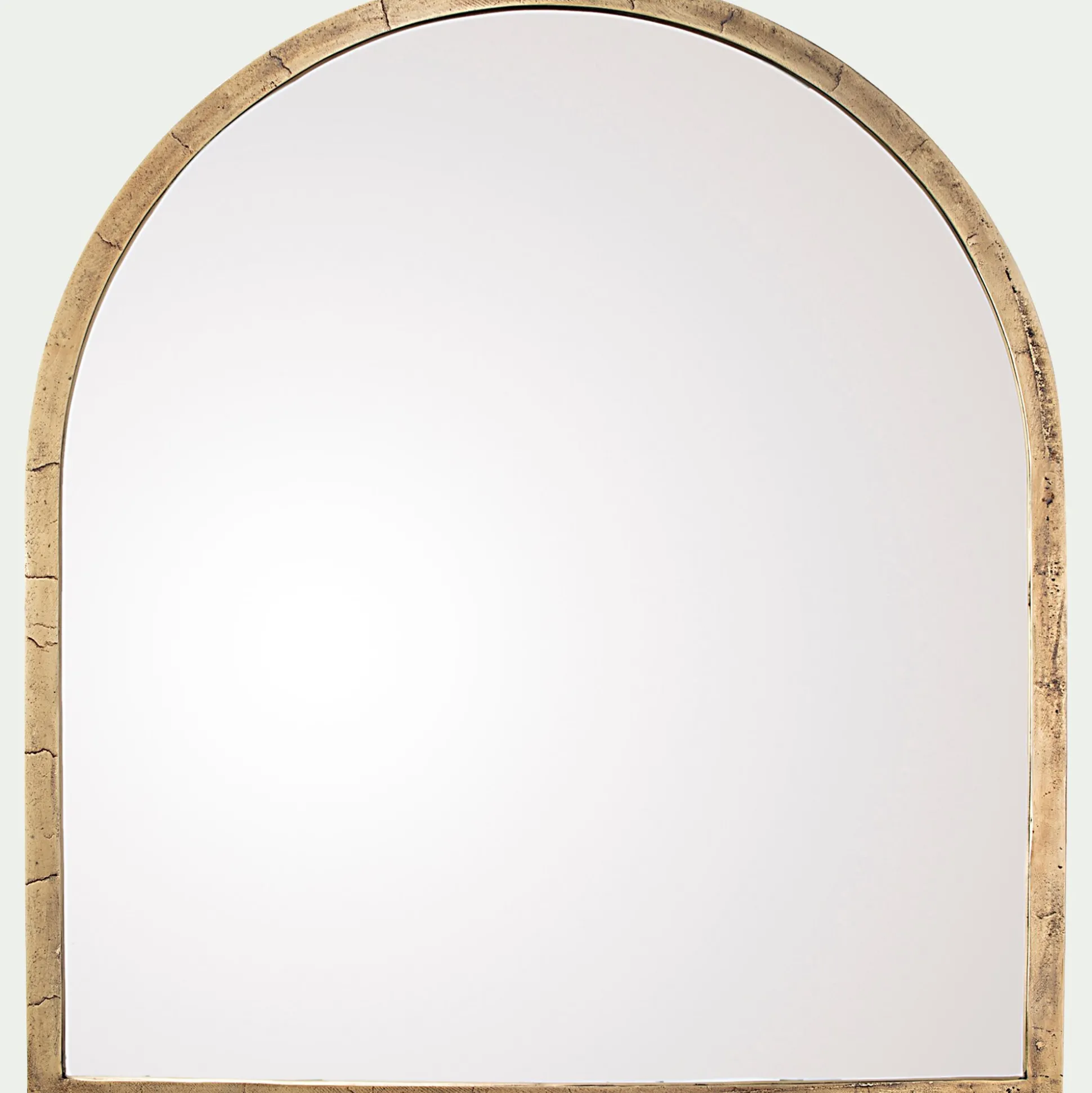 Miroir voûte en métal vieilli - doré 91x102cm