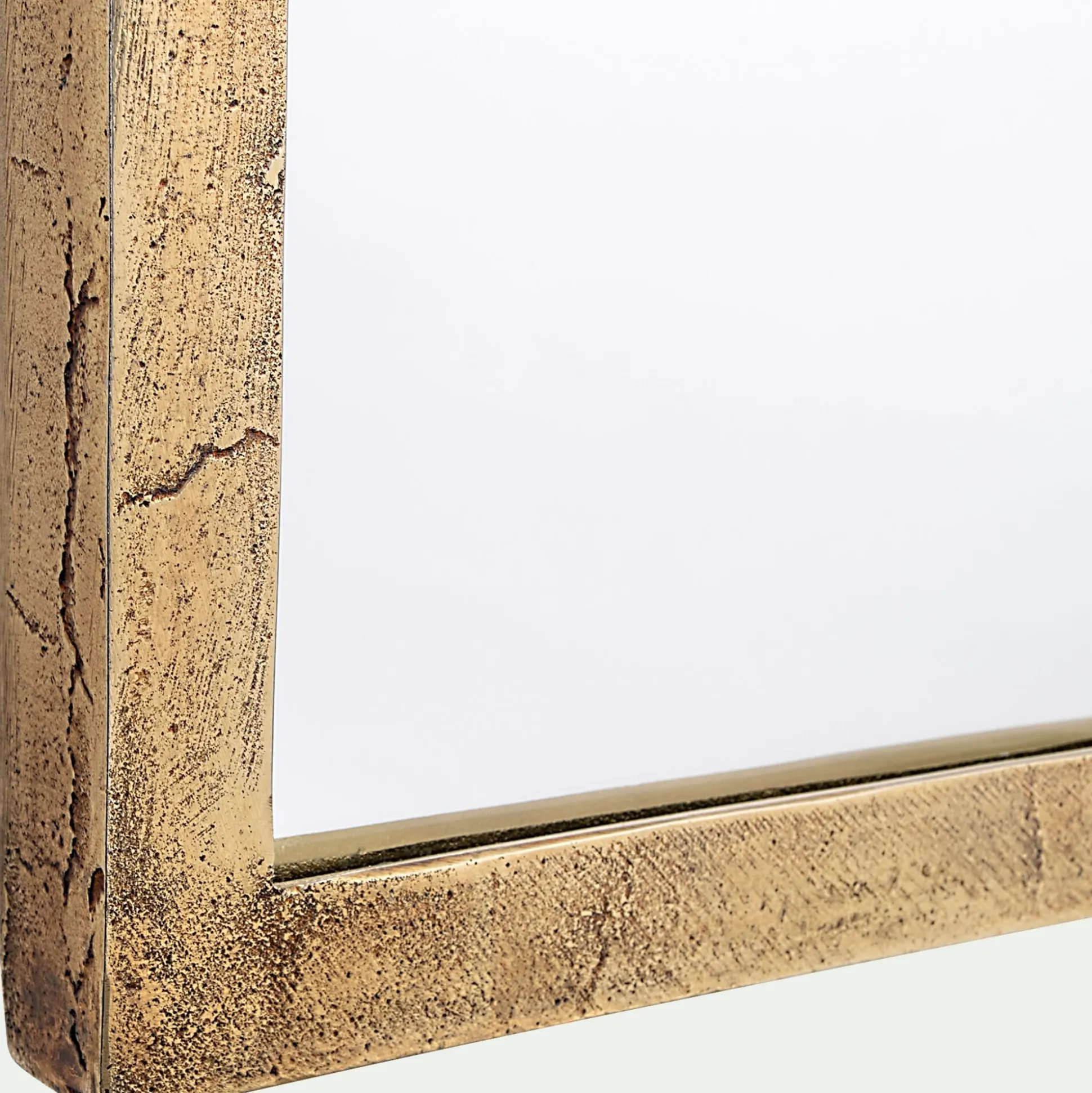 Miroir voûte en métal vieilli - doré 91x102cm