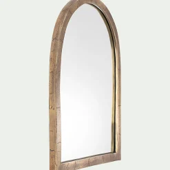Miroir voûte en métal vieilli - doré 46x61cm