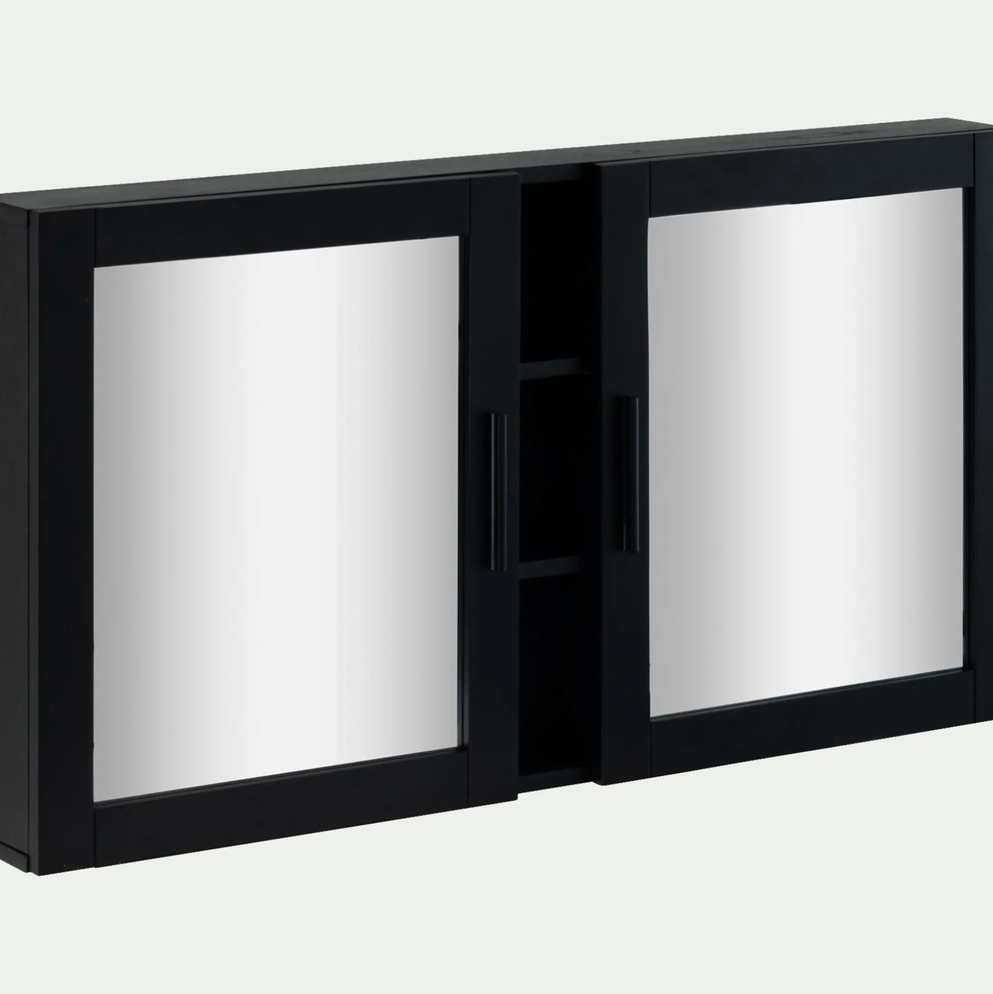 Miroirs rectangulaires double de salle de bain en bois de cèdre - L110cm