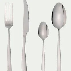 Ménagère 24 pièces en inox - gris argenté