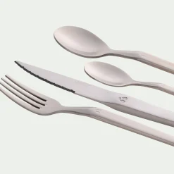 Ménagère 16 pièces en inox - gris métallisé