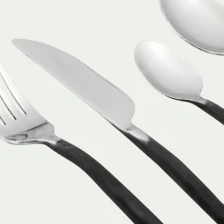 Ménagère 16 pièces en inox et manche noir