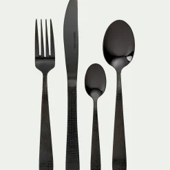 Ménagère 16 pièces en inox noir