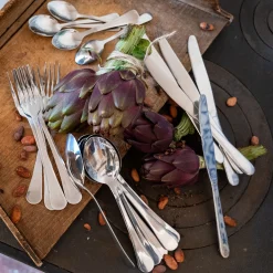 Ménagère 24 pièces en inox poli - gris argenté