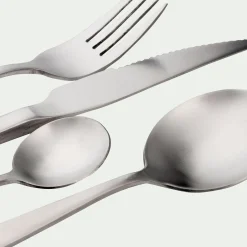 Ménagère 16 pièces en inox satiné - gris argenté
