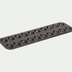 Moule à 20 madeleines en acier - gris anthracite