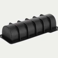 Moule à bûche lisse en silicone - noir
