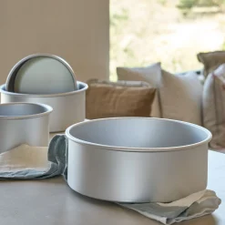 Moule à gâteau rond en aluminium D28xH10,2cm - argenté