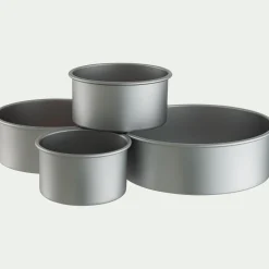 Moule à gâteau rond en aluminium D23xH10,2cm - argenté