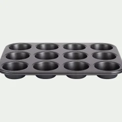 Moule 12 mini muffins en acier - gris anthracite