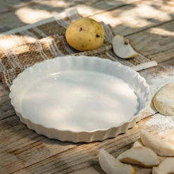 Moule à tarte en céramique D31cm - beige