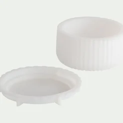 Moule boîte déco en silicone - blanc translucide