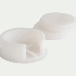 Moule sous-verre en silicone - blanc translucide