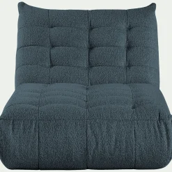 Méridienne en tissu bouclette - bleu