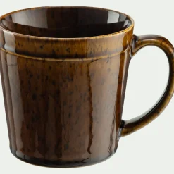 Mug avec anse en grès 50cl - jaune argan