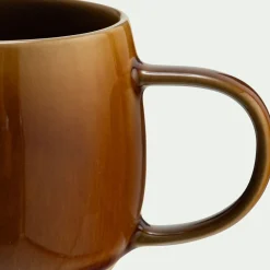 Mug avec anse en grès 47cl - brun rustrel